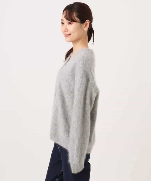 MK MICHEL KLEIN(エムケーミッシェルクラン)の「ブラッシュウール Vネックニットカーディガン(カーディガン/ボレロ・レディース・グレー/レモンイエロー・38)」の20枚目の写真