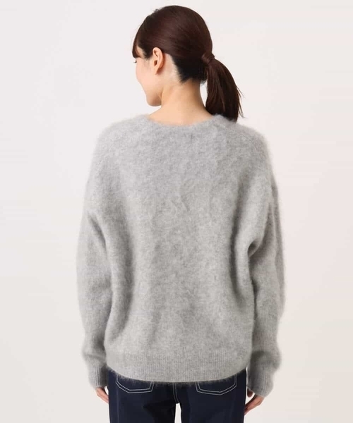 MK MICHEL KLEIN(エムケーミッシェルクラン)の「ブラッシュウール Vネックニットカーディガン(カーディガン/ボレロ・レディース・グレー/レモンイエロー・38)」の21枚目の写真