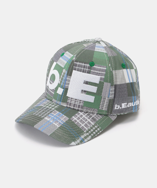 b.Eautiful キャップ　チェック b.Eautiful/ビューティフル】b.E Hat(GREEN MIX CHECKER)（キャップ