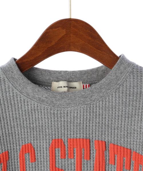 green label relaxing(グリーンレーベルリラクシング)の「別注【Good Rock Speed(グッドロックスピード)】 ワッフルプリント Tシャツ◆(Tシャツ/カットソー・キッズ・グレー/ダークグリーン・115cm/125cm/135cm/105cm/95cm)」の4枚目の写真