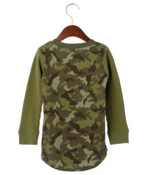 green label relaxing(グリーンレーベルリラクシング)の「別注【Good Rock Speed(グッドロックスピード)】 ワッフルプリント Tシャツ◆(Tシャツ/カットソー・キッズ・グレー/ダークグリーン・115cm/125cm/135cm/105cm/95cm)」の8枚目の写真