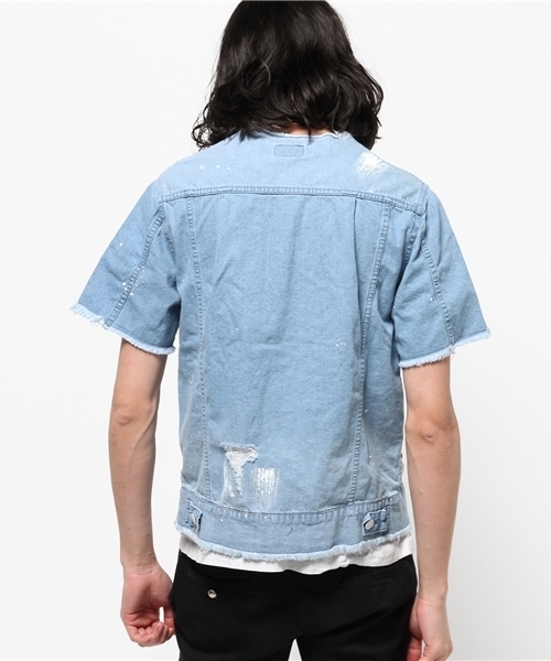 DANKE SCHON(ダンケシェーン)の「DankeSchon/ダンケシェーン/Cut-Off DenimJacket(デニムジャケット・メンズ・インディゴブルー・MEDIUM/LARGE)」の3枚目の写真