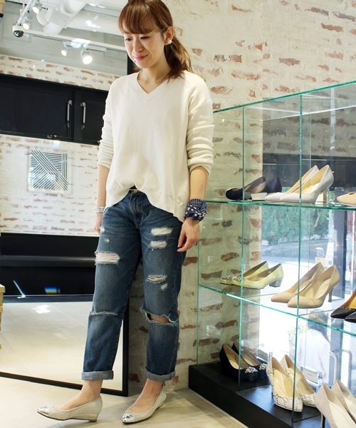 LE TALON（ルタロン）の「3CMトウキャップバレエ◆	（パンプス・レディース・シルバー/ベージュ/ブルー系その他/ブラック・36.5/37.5/36/37/35.5/38）」の9枚目の写真