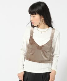 HARE | 2ピースベロアキャミリブカットソー(HARE)(キャミソール)