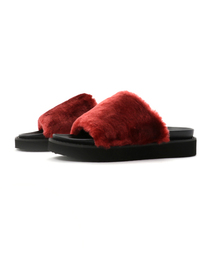 MOUSSY | FUR FLAT SANDALS(サンダル)