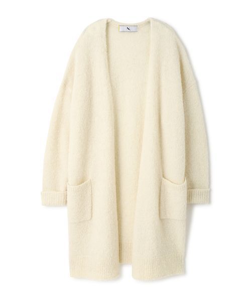 N.(N. Natural Beauty Basic)(エヌエヌナチュラルビューティーベーシック)の「アルパカブークレーカーディガン(カーディガン/ボレロ・レディース・ホワイト/グレー系その他/ベージュ/グレー・MEDIUM)」の14枚目の写真