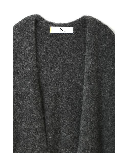 N.(N. Natural Beauty Basic)(エヌエヌナチュラルビューティーベーシック)の「アルパカブークレーカーディガン(カーディガン/ボレロ・レディース・ホワイト/グレー系その他/ベージュ/グレー・MEDIUM)」の16枚目の写真