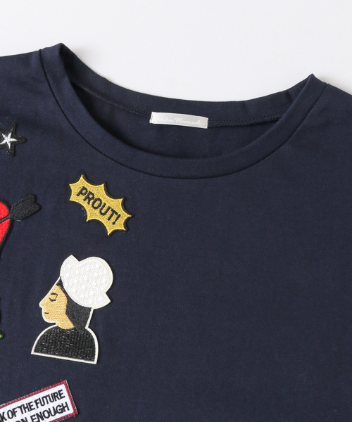 URBAN RESEARCH(アーバンリサーチ)の「UR ワッペンTシャツ(Tシャツ/カットソー・レディース・ホワイト/ネイビー・FREE)」の15枚目の写真