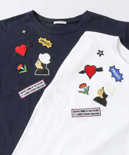 URBAN RESEARCH(アーバンリサーチ)の「UR ワッペンTシャツ(Tシャツ/カットソー・レディース・ホワイト/ネイビー・FREE)」の11枚目の写真