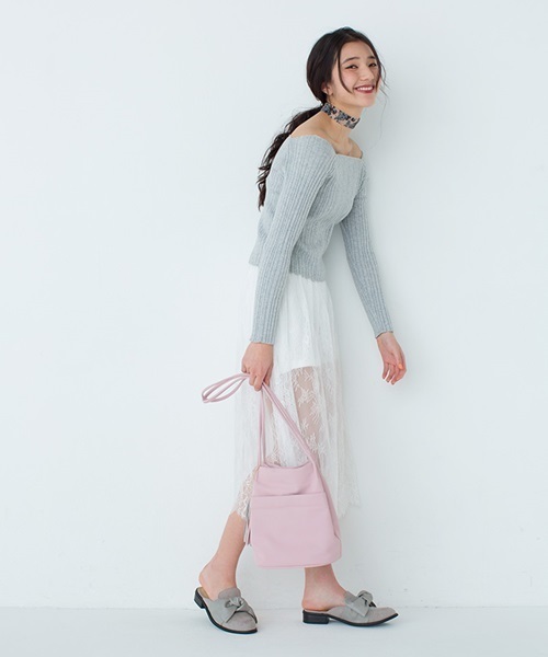 WEGO（ウィゴー）の「WEGO/MIXカラータッセルショルダーバッグ（ショルダーバッグ・レディース・キャメル/ピンク/サックスブルー/ブラック・FREE）」の14枚目の写真