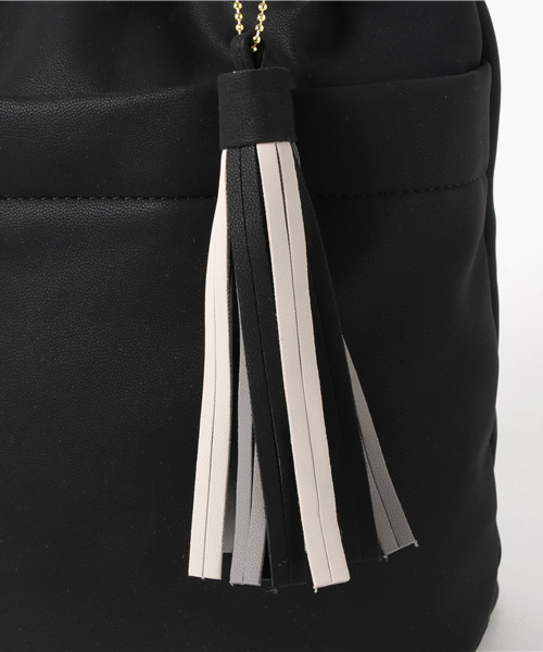 WEGO（ウィゴー）の「WEGO/MIXカラータッセルショルダーバッグ（ショルダーバッグ・レディース・キャメル/ピンク/サックスブルー/ブラック・FREE）」の7枚目の写真