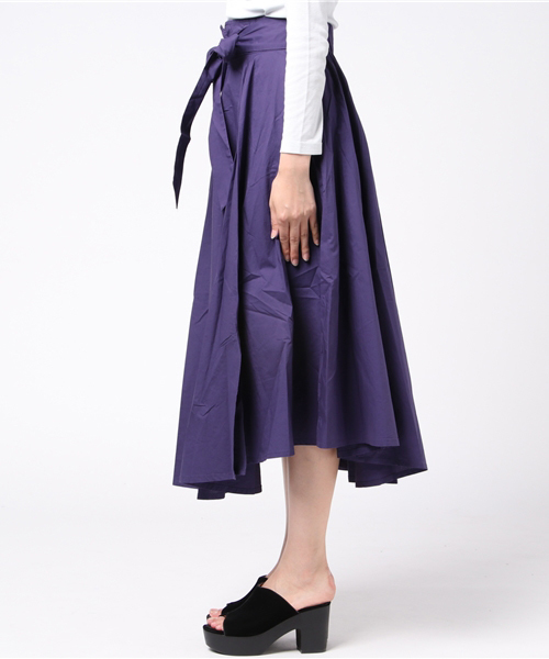 PAGEBOY（ページボーイ）の「2WAYリボンフレアスカート（スカート・レディース・ブルー/イエロー/ライトカーキ/ピンク/チャコールグレー/オレンジ/パープル・FREE）」の19枚目の写真