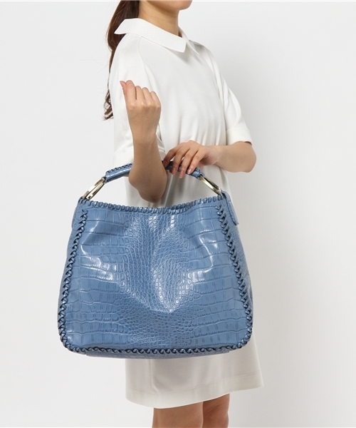 SAZABY(サザビー)の「レザ-バッグLLX12755(エートート)(ショルダーバッグ・レディース・モカ/マジェンタ/ホワイト/ピンク/ブルー/グレー/ネイビー/マスタード/オレンジ系その他/サンドベージュ/パープル/サックスブルー・FREE)」の22枚目の写真