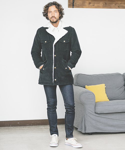 CAMBIO（カンビオ）の「mj4882-Corduroy Boa Lunch Jacket（その他アウター・メンズ・ライトブラウン/ネイビー/ブラック・SMALL/LARGE/MEDIUM）」の4枚目の写真