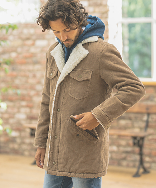 CAMBIO（カンビオ）の「mj4882-Corduroy Boa Lunch Jacket（その他アウター・メンズ・ライトブラウン/ネイビー/ブラック・SMALL/LARGE/MEDIUM）」の7枚目の写真