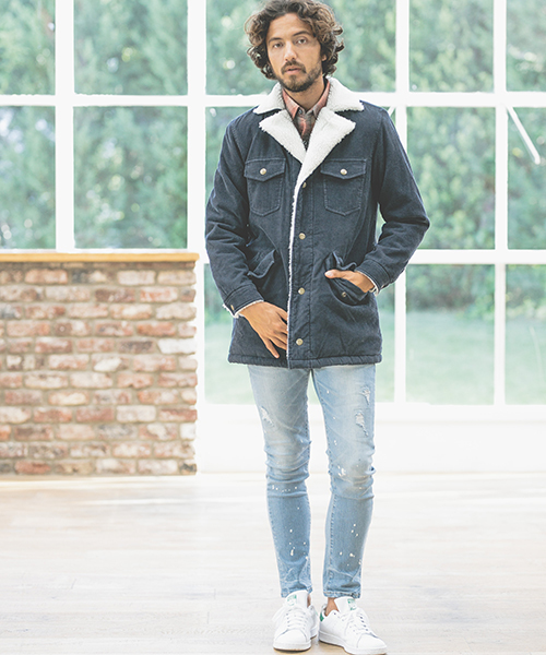 CAMBIO（カンビオ）の「mj4882-Corduroy Boa Lunch Jacket（その他アウター・メンズ・ライトブラウン/ネイビー/ブラック・SMALL/LARGE/MEDIUM）」の8枚目の写真