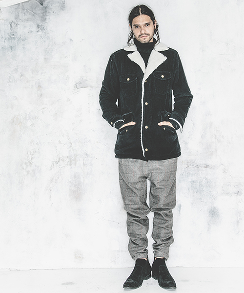 CAMBIO（カンビオ）の「mj4882-Corduroy Boa Lunch Jacket（その他アウター・メンズ・ライトブラウン/ネイビー/ブラック・SMALL/LARGE/MEDIUM）」の13枚目の写真