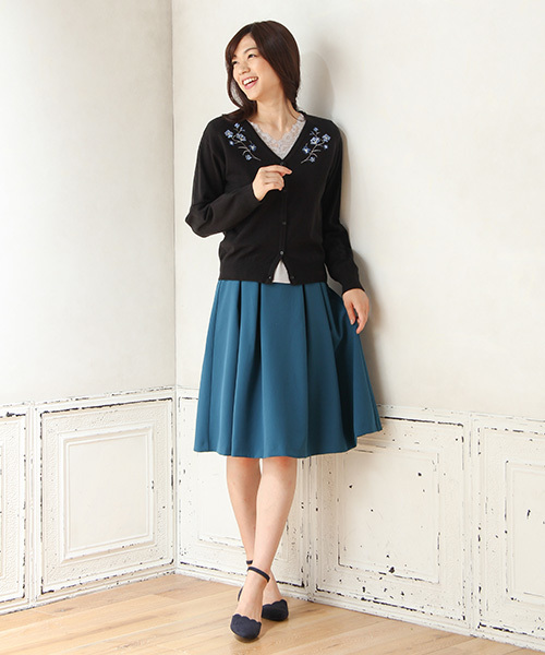 Honeys（ハニーズ）の「レースＶネックＴシャツ（Tシャツ/カットソー・レディース・オフホワイト/ブラック/パープル/ライトグレー・L/M）」の15枚目の写真