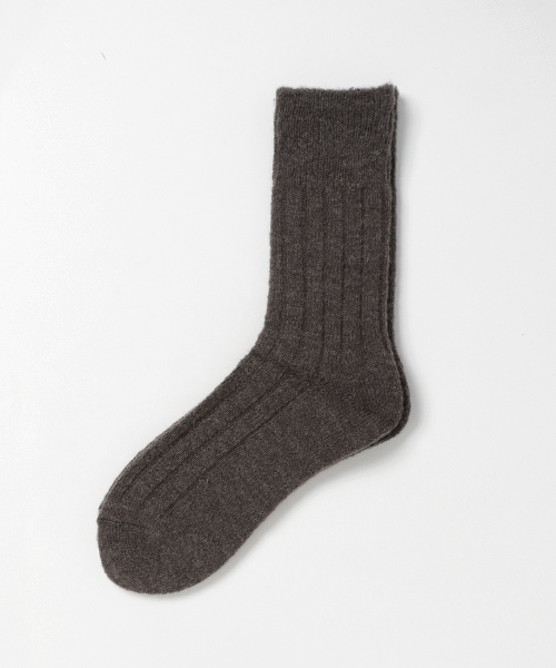 SLY(スライ)の「WARMY RIB SOCKS(ソックス/靴下・レディース・ワインレッド/ブラック/ダークグレー/イエロー系その他・FREE)」の1枚目の写真