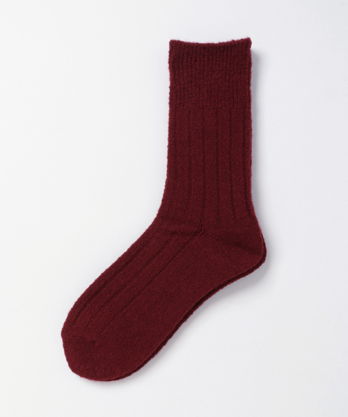SLY(スライ)の「WARMY RIB SOCKS(ソックス/靴下・レディース・ワインレッド/ブラック/ダークグレー/イエロー系その他・FREE)」の4枚目の写真
