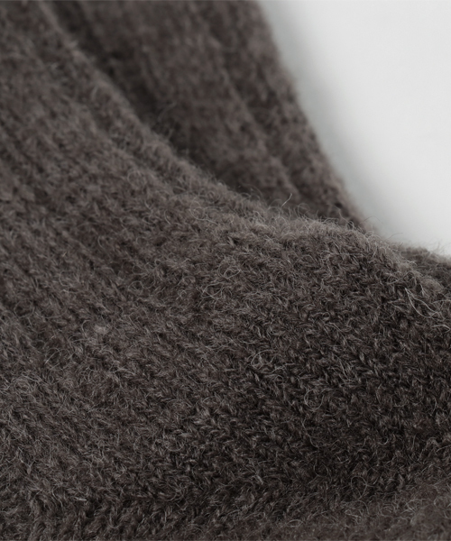 SLY(スライ)の「WARMY RIB SOCKS(ソックス/靴下・レディース・ワインレッド/ブラック/ダークグレー/イエロー系その他・FREE)」の8枚目の写真