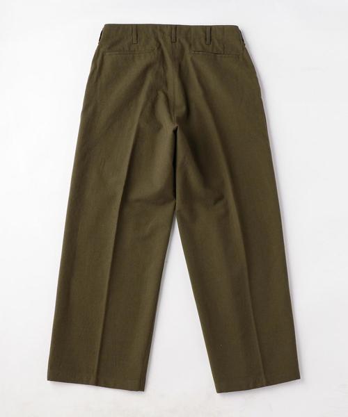 UNITED ARROWS & SONS（ユナイテッドアローズアンドサンズ）の「UNITED ARROWS & SONS（ユナイテッドアローズ＆サンズ）T WIDE WOOL PANTS ◆（その他パンツ・メンズ・オリーブ/ブラック・LARGE/SMALL/MEDIUM/X-SMALL/X-LARGE）」の10枚目の写真