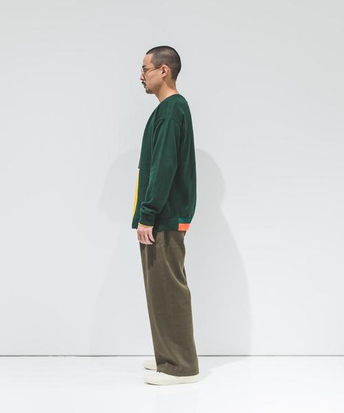 UNITED ARROWS & SONS（ユナイテッドアローズアンドサンズ）の「UNITED ARROWS & SONS（ユナイテッドアローズ＆サンズ）T WIDE WOOL PANTS ◆（その他パンツ・メンズ・オリーブ/ブラック・LARGE/SMALL/MEDIUM/X-SMALL/X-LARGE）」の5枚目の写真