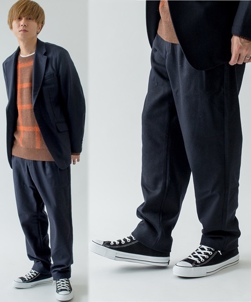 SHIPS BLUESTORE（シップスブルーストア）の「SHIPS BLUESTORE: セットアップ対応 ウールタックパンツ（その他パンツ・メンズ・ブラック/グレー/ネイビー・SMALL/MEDIUM/LARGE/X-LARGE）」の3枚目の写真