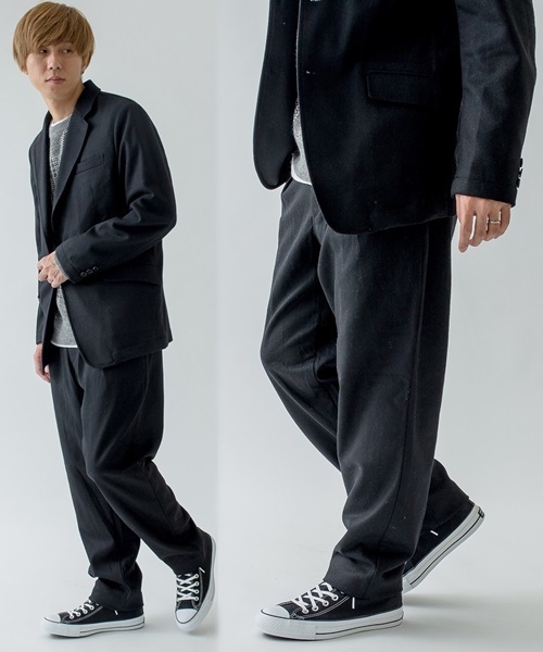 SHIPS BLUESTORE（シップスブルーストア）の「SHIPS BLUESTORE: セットアップ対応 ウールタックパンツ（その他パンツ・メンズ・ブラック/グレー/ネイビー・SMALL/MEDIUM/LARGE/X-LARGE）」の2枚目の写真