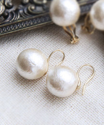 colleca la | 【14mm】大粒コットンパールピアス・イヤリング(ピアス（両耳用）)