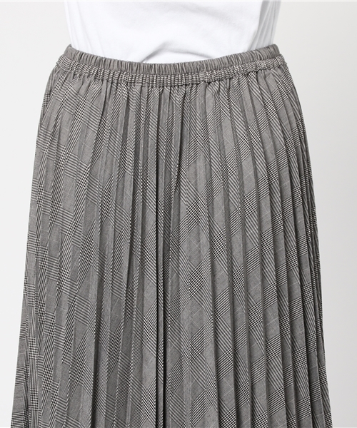 AMERICAN HOLIC(アメリカンホリック)の「チェックプリーツロングスカート(スカート・レディース・ブラック/グレー/グリーン系その他/ネイビー/グリーン/ダークネイビー/レッド/イエロー/チャコールグレー/ライトグレー/ダークグレー・FREE)」の14枚目の写真