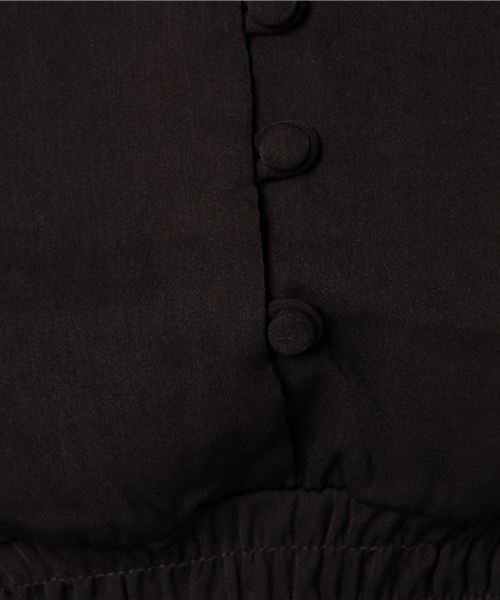 RAY CASSIN（レイカズン）の「サテンウエストシャーリングブラウス（シャツ/ブラウス・レディース・ブラック/ベージュ/モスグリーン・FREE）」の9枚目の写真