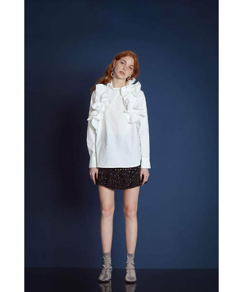 22年最新海外 Sister Jane ブラウス フリル シャツ ブラウス 七分 長袖 Www Qiraatafrican Com