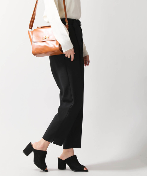 WEGO（ウィゴー）の「WEGO/ベルト付きジョーゼットテーパードパンツ（スラックス・レディース・ブルー/ライトピンク/ブラック/ライトグレー/グリーン・LARGE/MEDIUM）」の9枚目の写真