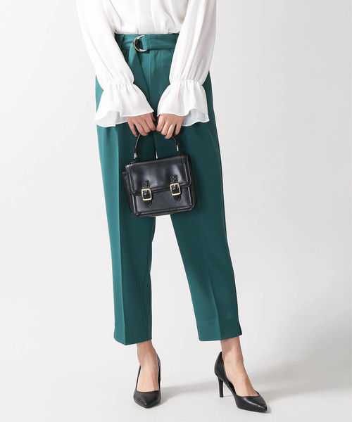 WEGO（ウィゴー）の「WEGO/ベルト付きジョーゼットテーパードパンツ（スラックス・レディース・ブルー/ライトピンク/ブラック/ライトグレー/グリーン・LARGE/MEDIUM）」の11枚目の写真