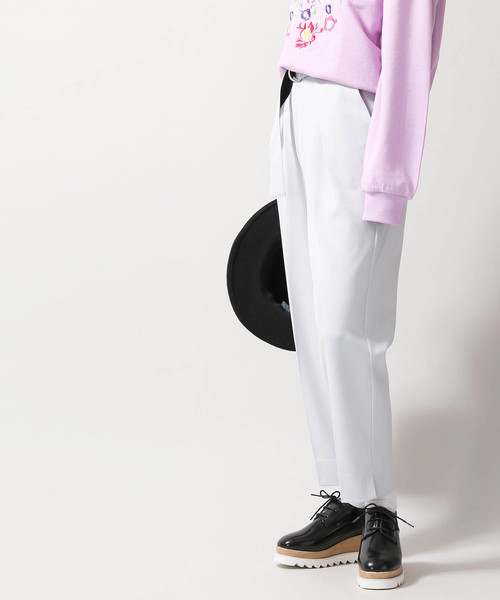 WEGO（ウィゴー）の「WEGO/ベルト付きジョーゼットテーパードパンツ（スラックス・レディース・ブルー/ライトピンク/ブラック/ライトグレー/グリーン・LARGE/MEDIUM）」の16枚目の写真