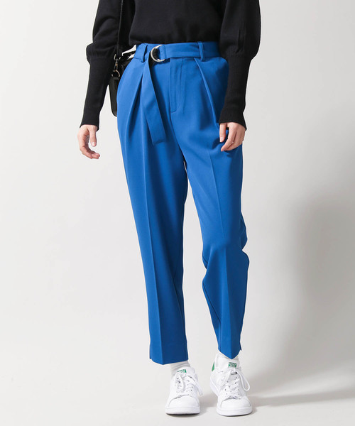 WEGO（ウィゴー）の「WEGO/ベルト付きジョーゼットテーパードパンツ（スラックス・レディース・ブルー/ライトピンク/ブラック/ライトグレー/グリーン・LARGE/MEDIUM）」の18枚目の写真