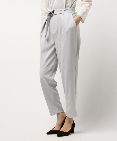 WEGO（ウィゴー）の「WEGO/ベルト付きジョーゼットテーパードパンツ（スラックス・レディース・ブルー/ライトピンク/ブラック/ライトグレー/グリーン・LARGE/MEDIUM）」の20枚目の写真