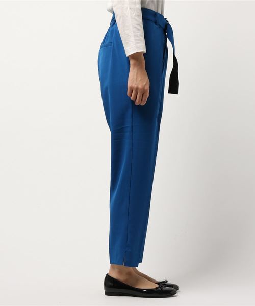 WEGO（ウィゴー）の「WEGO/ベルト付きジョーゼットテーパードパンツ（スラックス・レディース・ブルー/ライトピンク/ブラック/ライトグレー/グリーン・LARGE/MEDIUM）」の7枚目の写真