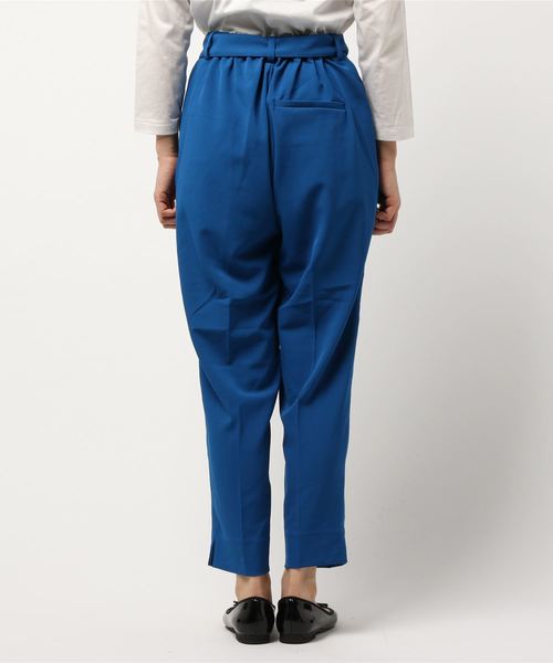 WEGO（ウィゴー）の「WEGO/ベルト付きジョーゼットテーパードパンツ（スラックス・レディース・ブルー/ライトピンク/ブラック/ライトグレー/グリーン・LARGE/MEDIUM）」の6枚目の写真