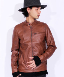 ８(eight) | シングル ライダースジャケット PUレザー(ライダースジャケット)