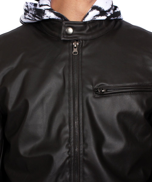 8(eight)(エイト)の「シングル ライダースジャケット PUレザー(ライダースジャケット・メンズ・ブラウン/ブルー系その他/ワイン/キャメル/ブラック・SMALL/MEDIUM/LARGE/X-LARGE)」の13枚目の写真