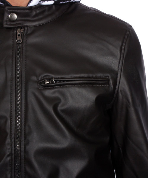 8(eight)(エイト)の「シングル ライダースジャケット PUレザー(ライダースジャケット・メンズ・ブラウン/ブルー系その他/ワイン/キャメル/ブラック・SMALL/MEDIUM/LARGE/X-LARGE)」の16枚目の写真