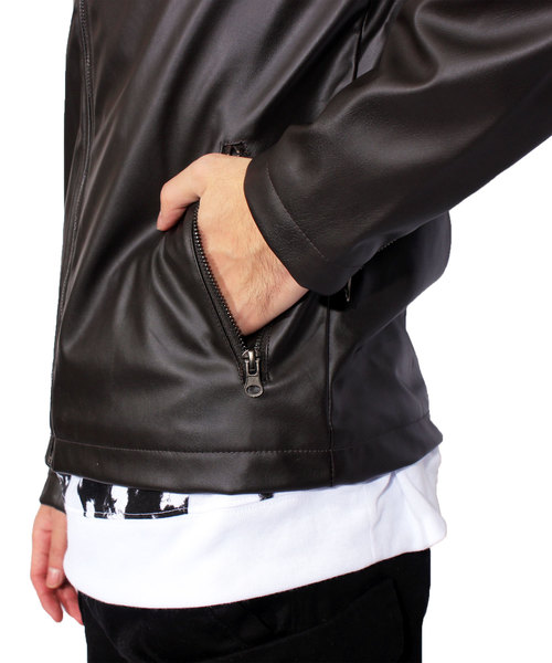 8(eight)(エイト)の「シングル ライダースジャケット PUレザー(ライダースジャケット・メンズ・ブラウン/ブルー系その他/ワイン/キャメル/ブラック・SMALL/MEDIUM/LARGE/X-LARGE)」の17枚目の写真