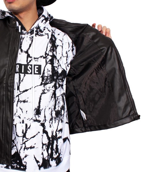 8(eight)(エイト)の「シングル ライダースジャケット PUレザー(ライダースジャケット・メンズ・ブラウン/ブルー系その他/ワイン/キャメル/ブラック・SMALL/MEDIUM/LARGE/X-LARGE)」の22枚目の写真