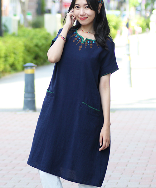 チチカカ チチカカ の グアテマラブランケット刺繍ワンピース ワンピース Wear チチカカ チチカカ の グアテマラブランケット刺繍ワンピース ワンピース Wear