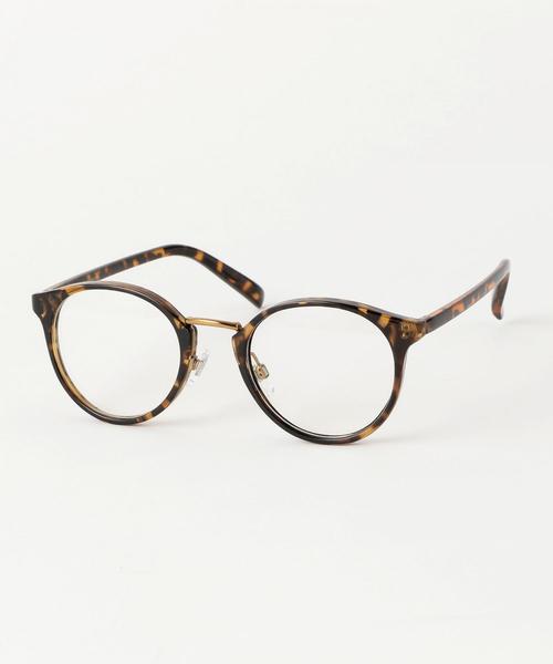 green label relaxing(グリーンレーベルリラクシング)の「SC ボスリントンクリアレンズ メガネ ◆(メガネ・レディース・ブラウン/ブラック・FREE)」の1枚目の写真