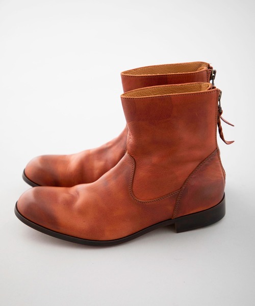 【関税込み】We11done ブラウン プルループ ブーツ BACK ZIP BOOTS / PU7885-1101-11C(ブーツ)|PADRONE
