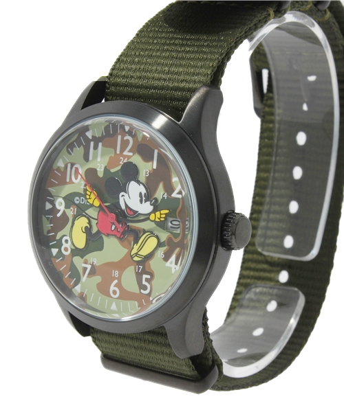 And A（アンドエー）の「ミッキーウォッチ（アナログ腕時計・メンズ・ブラック/カーキ・FREE）」の5枚目の写真