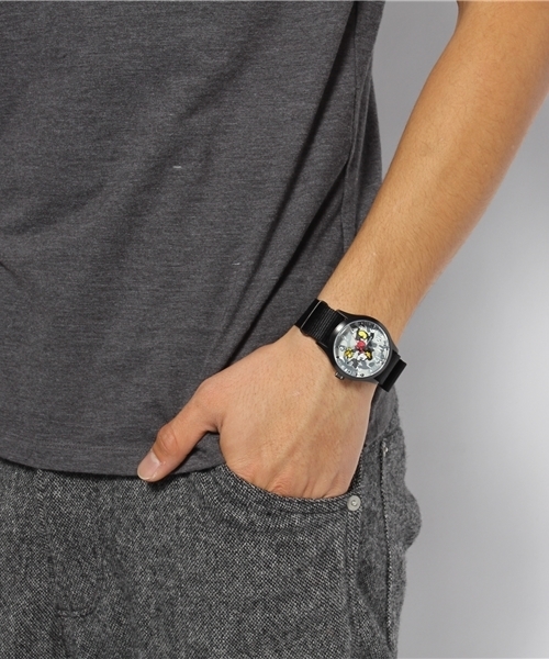 And A（アンドエー）の「ミッキーウォッチ（アナログ腕時計・メンズ・ブラック/カーキ・FREE）」の7枚目の写真
